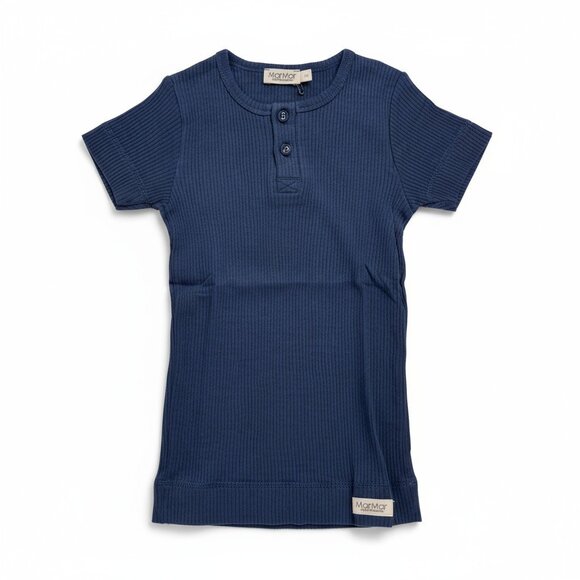 MARMAR COPENHAGEN - SHORT SLEEVE TEE - 50%COTTON - NAVY - NEW NO TAG - Picture 1 of 5